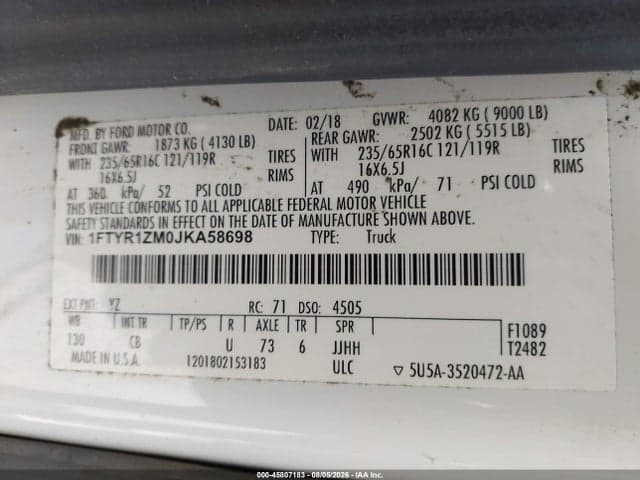 2018 FORD TRANSIT-250 9