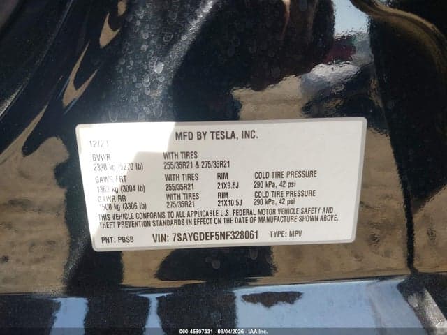 2022 TESLA MODEL Y PERFORMANCE DUAL MOTOR ALL-WHEEL DRIVE 9