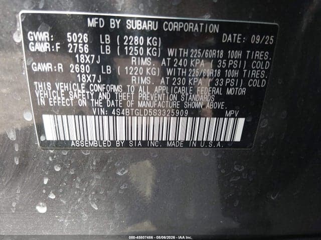 2025 SUBARU OUTBACK ONYX EDITION XT 9