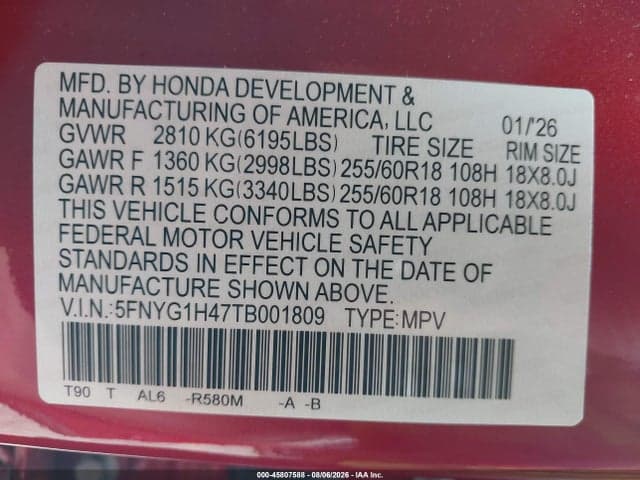 2026 HONDA PILOT EX-L 9