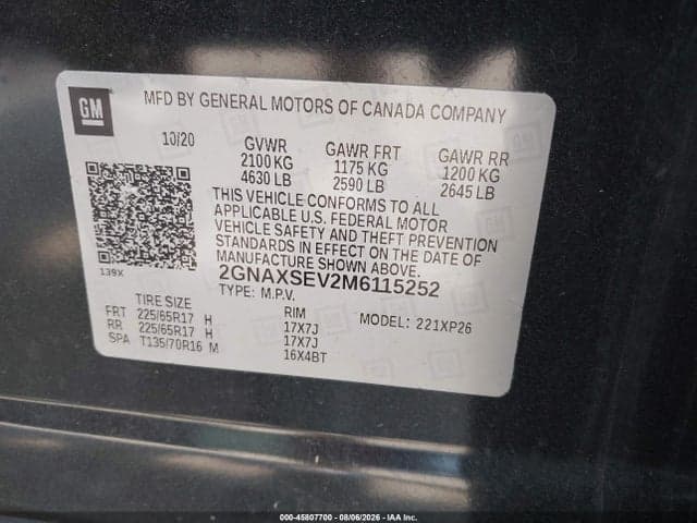 2021 CHEVROLET EQUINOX AWD LS 9