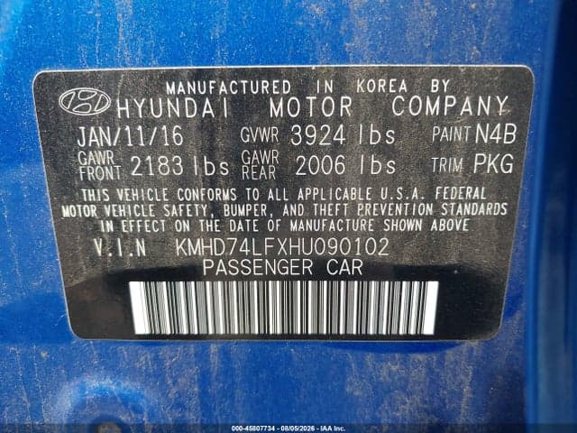 2017 HYUNDAI ELANTRA SE 9