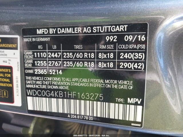 2017 MERCEDES-BENZ GLC 300 4MATIC 9
