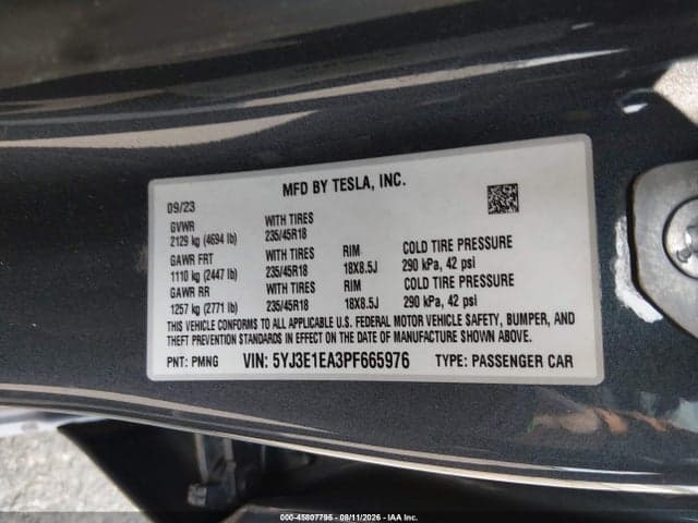 2023 TESLA MODEL 3 REAR-WHEEL DRIVE 9