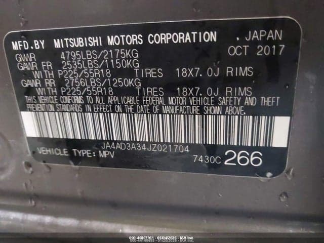 2018 MITSUBISHI OUTLANDER SE 9