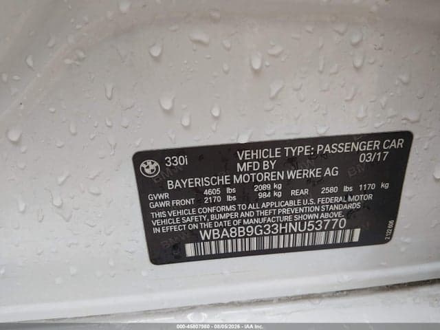 2017 BMW 3 SERIES 330I 9