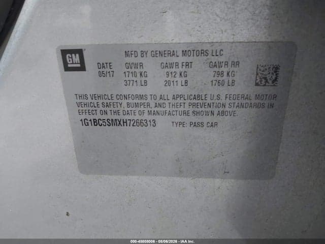 2017 CHEVROLET CRUZE LS AUTO 9