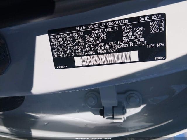 2021 VOLVO XC90 T6 INSCRIPTION 7 PASSENGER 9
