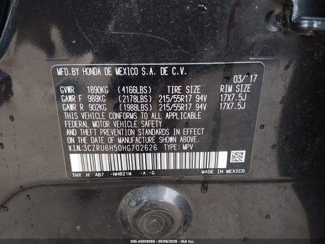 2017 HONDA HR-V EX 9
