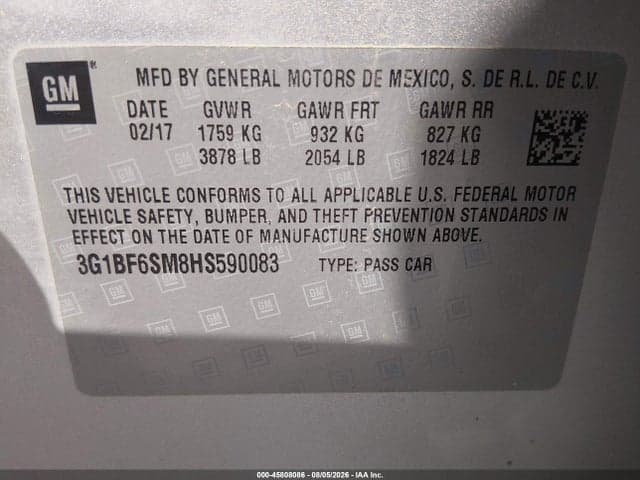 2017 CHEVROLET CRUZE PREMIER AUTO 9