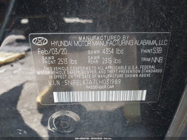 2020 HYUNDAI SONATA SEL 9