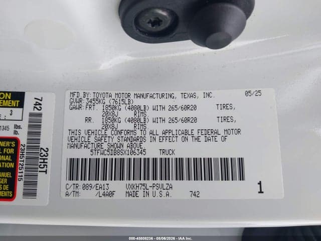 2025 TOYOTA TUNDRA HYBRID LIMITED CREWMAX 6.4' BED 9