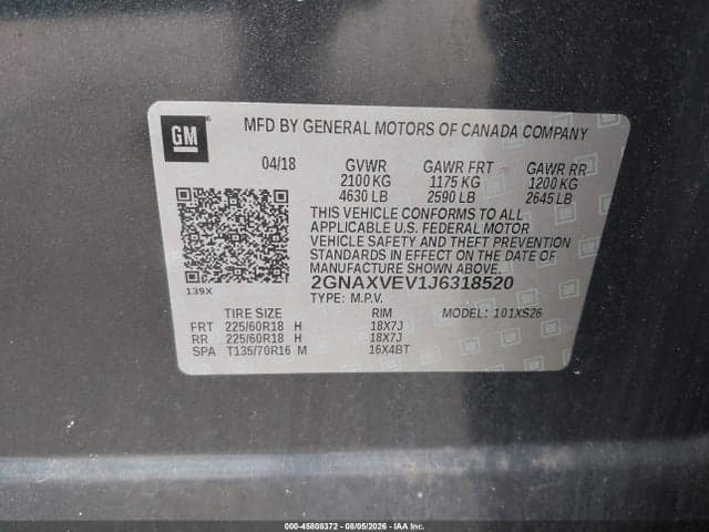 2018 CHEVROLET EQUINOX PREMIER 9