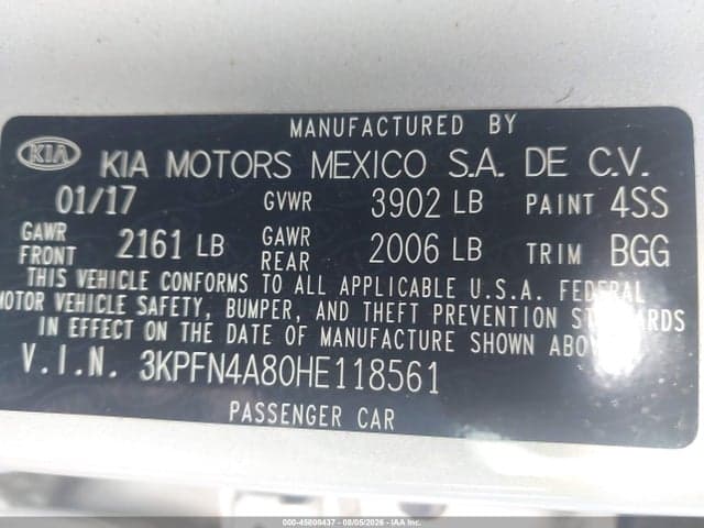 2017 KIA FORTE EX 9