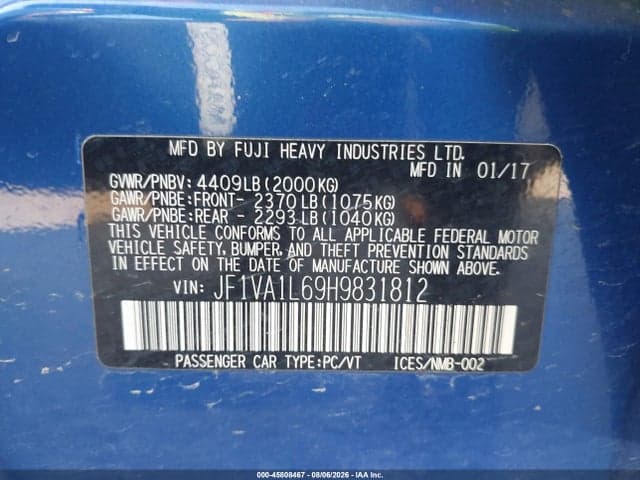 2017 SUBARU WRX LIMITED 9