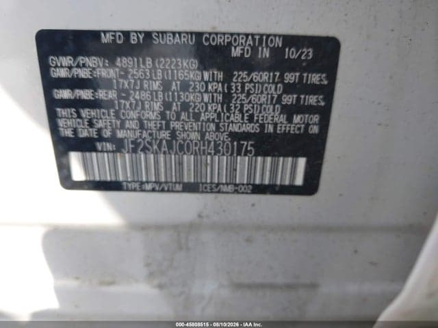 2024 SUBARU FORESTER WILDERNESS 9