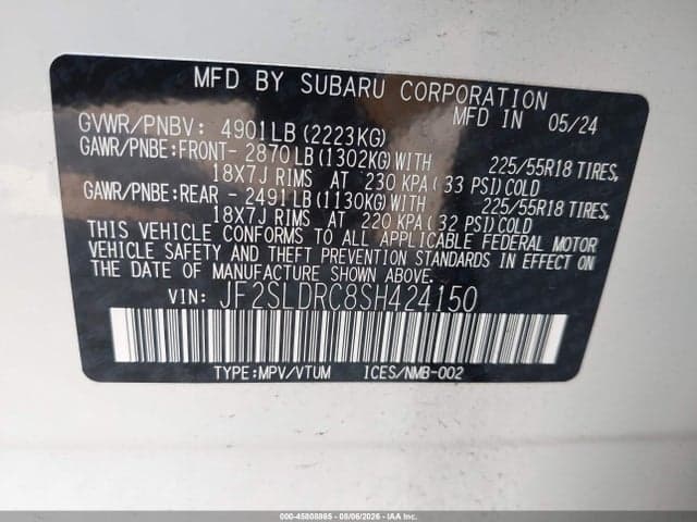 2025 SUBARU FORESTER LIMITED 9