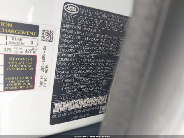 2020 LAND ROVER RANGE ROVER SPORT HSE MHEV 9