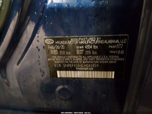 2020 HYUNDAI SONATA SEL 9