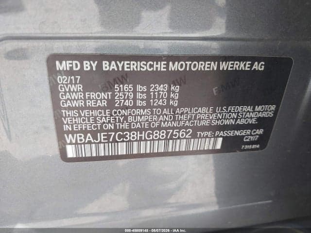 2017 BMW 540I XDRIVE 9