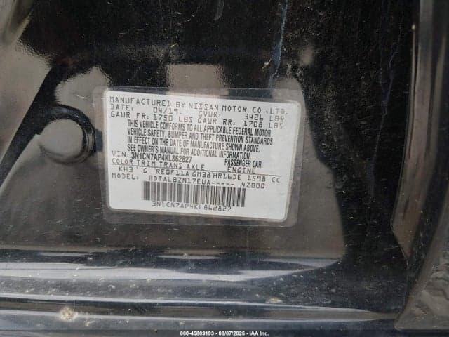 2019 NISSAN VERSA 1.6 SV 9
