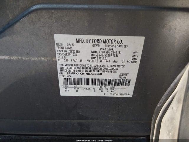 2022 FORD EDGE TITANIUM 9