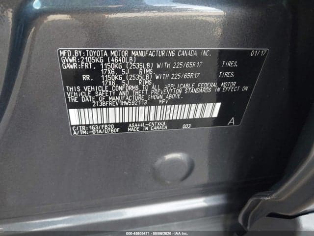 2017 TOYOTA RAV4 LE 9