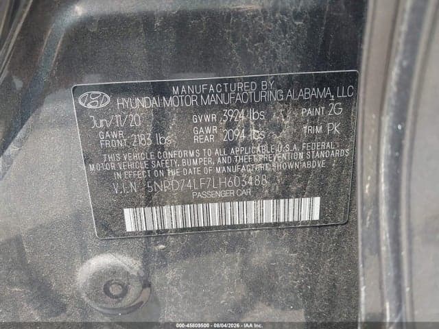 2020 HYUNDAI ELANTRA SE 9