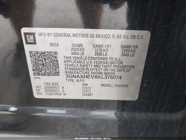 2019 CHEVROLET EQUINOX LS 9