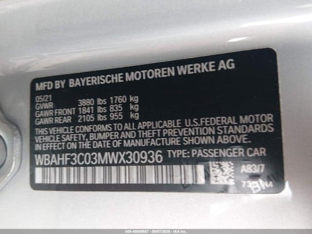 2021 BMW Z4 SDRIVE30I 9