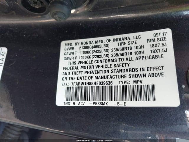 2017 HONDA CR-V EX-L/EX-L NAVI 9