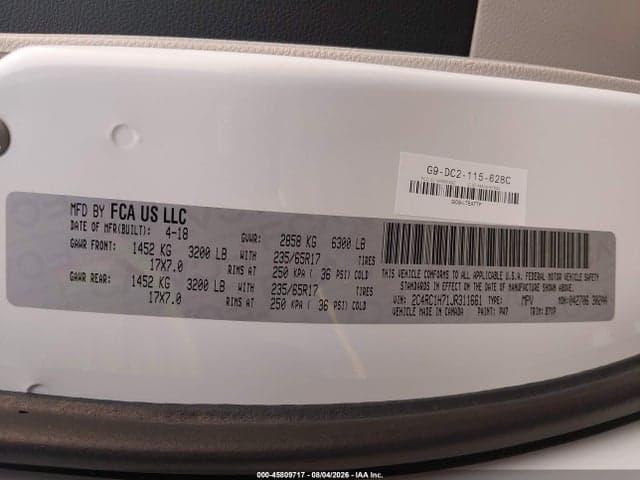 2018 CHRYSLER PACIFICA HYBRID TOURING PLUS 9
