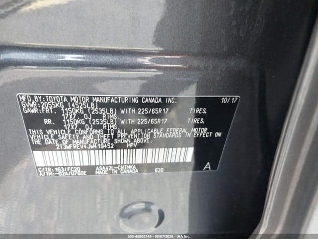 2018 TOYOTA RAV4 XLE 9