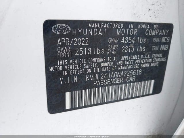 2022 HYUNDAI SONATA SE 9