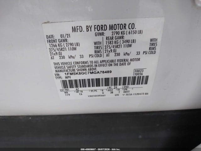 2021 FORD EXPLORER ST 9