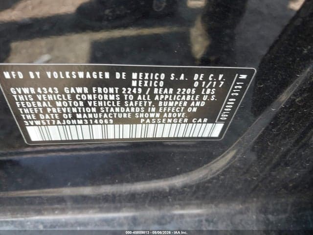 2017 VOLKSWAGEN JETTA GLI 9