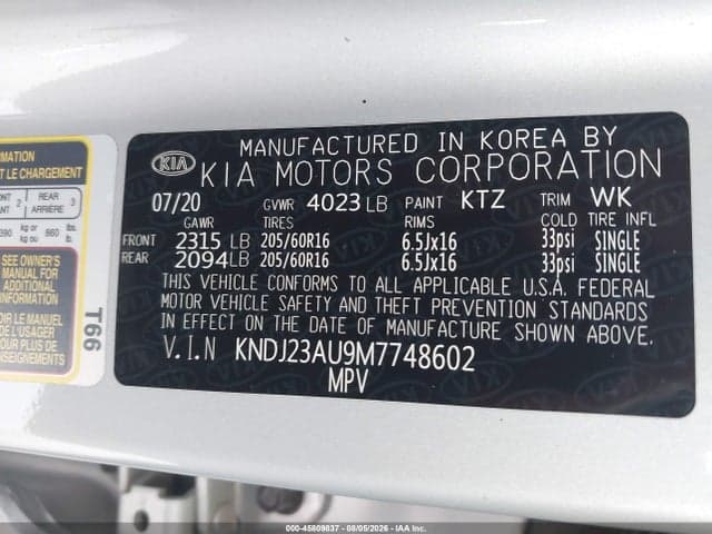 2021 KIA SOUL S 9