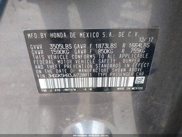 2018 HONDA FIT EX-L 9