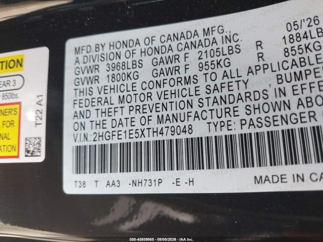2026 HONDA CIVIC SI SEDAN 9