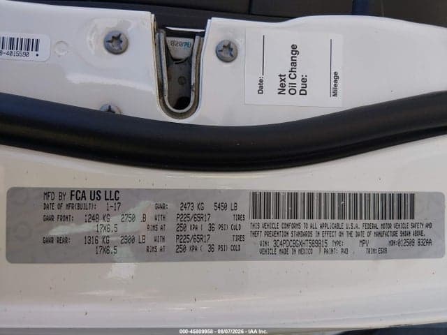 2017 DODGE JOURNEY SXT 9