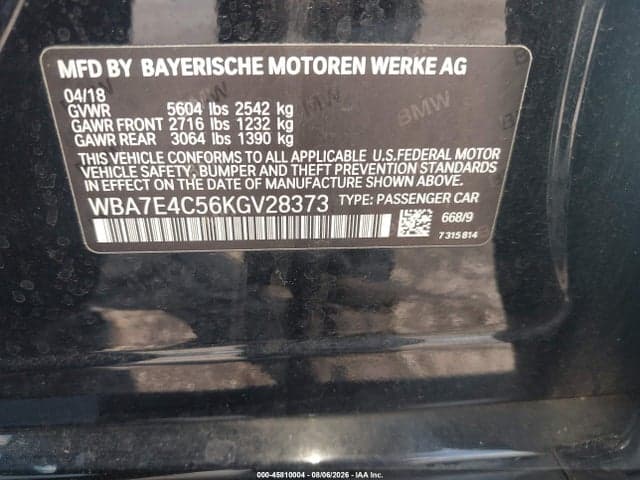 2019 BMW 740I XDRIVE 9