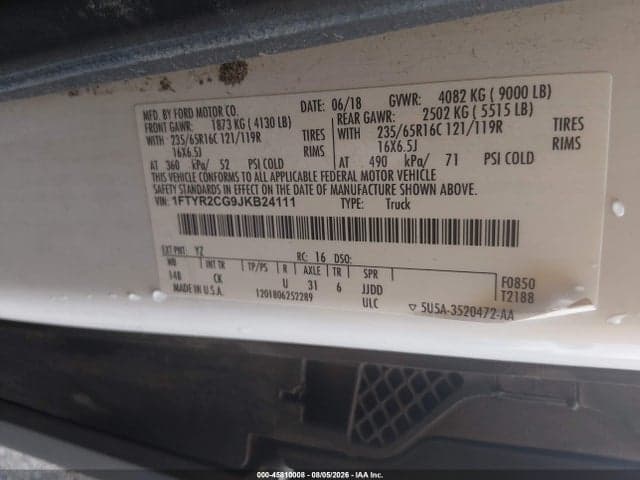 2018 FORD TRANSIT-250 9