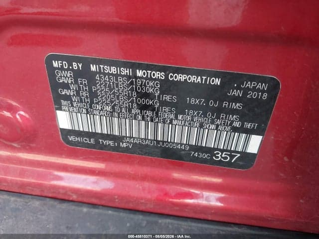 2018 MITSUBISHI OUTLANDER SPORT 2.0 LE 9