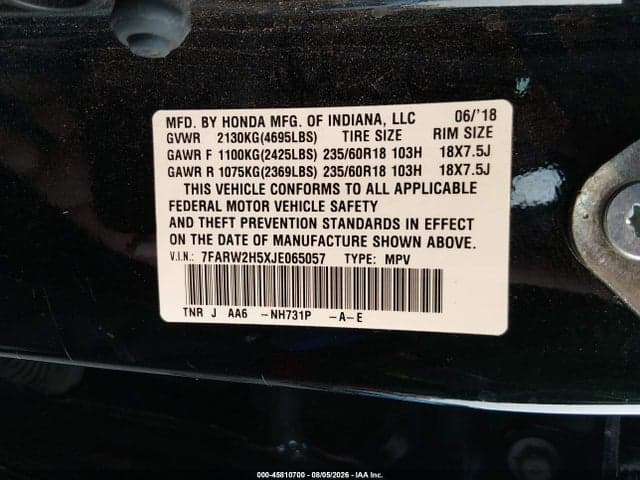 2018 HONDA CR-V EX 9