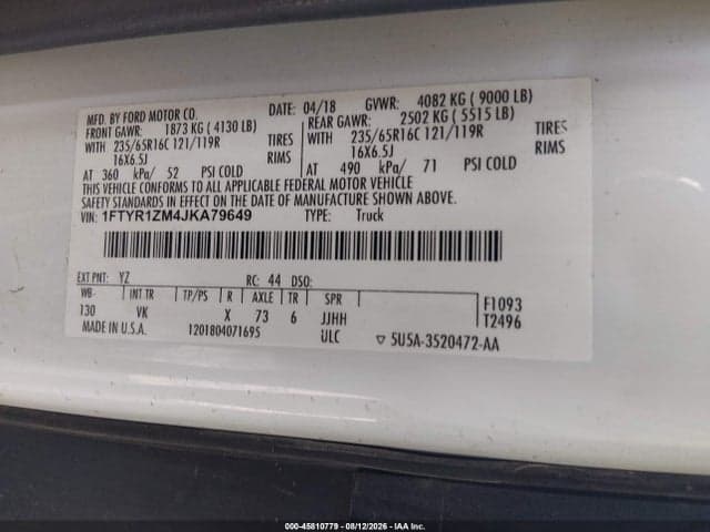 2018 FORD TRANSIT-250 9