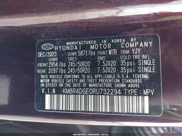 2024 HYUNDAI PALISADE SEL 9