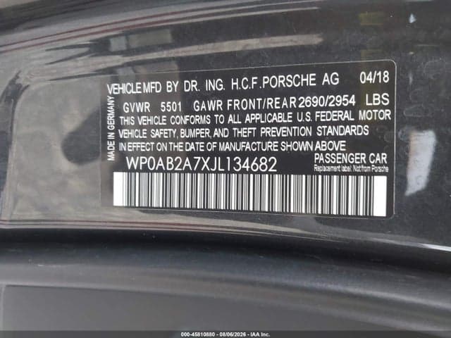 2018 PORSCHE PANAMERA 4S 9