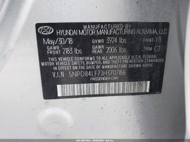 2018 HYUNDAI ELANTRA SEL 9