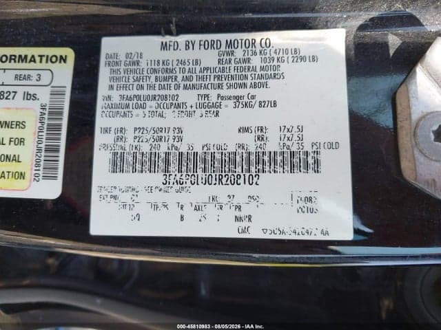 2018 FORD FUSION HYBRID SE 9