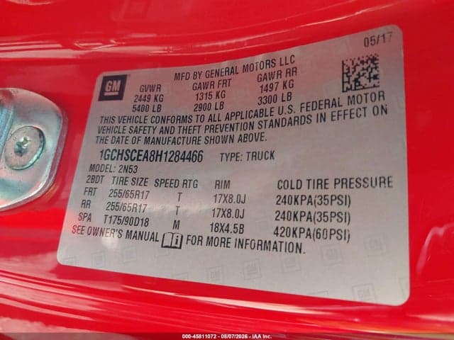 2017 CHEVROLET COLORADO 2WD LT 9